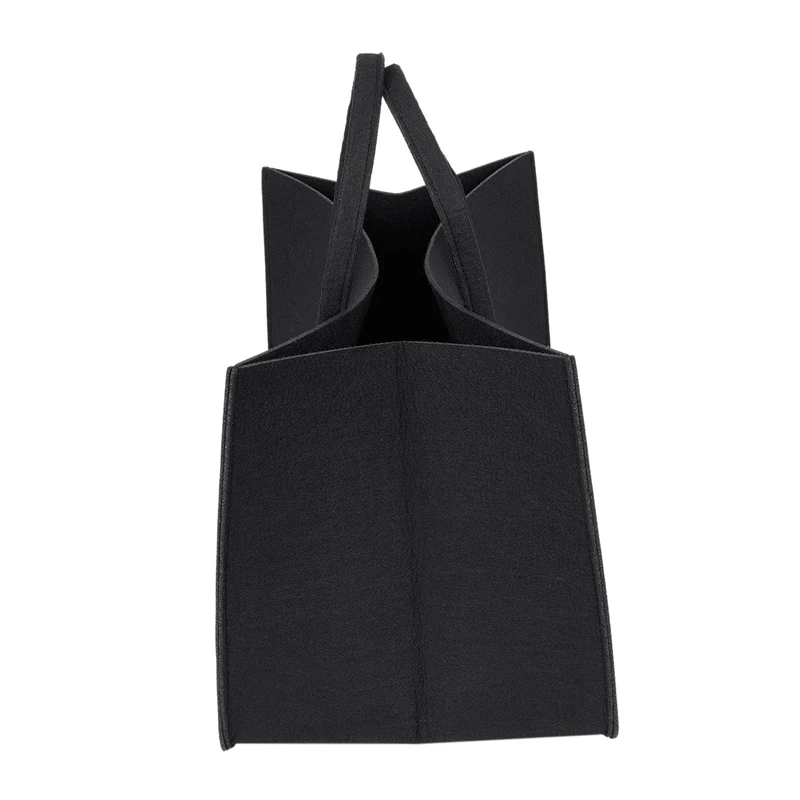 

1 Pcs Felt Bag Black Fireplace Wooden Bag & 1 Pcs Halloween Skull Women'S Drawstring Pocket