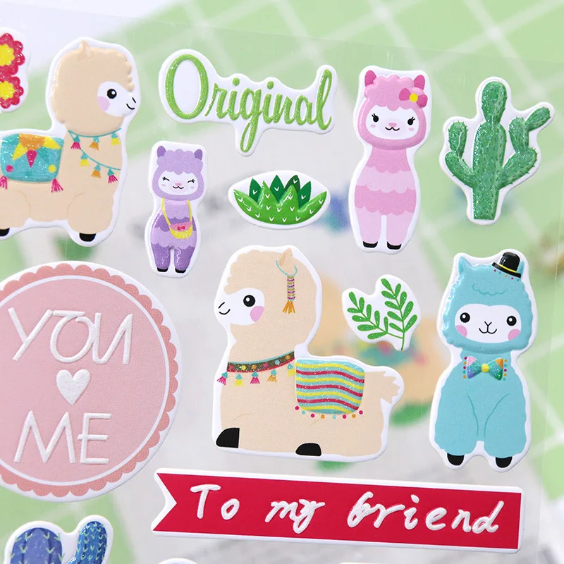 Кактус Альпака Декоративные Канцелярские наклейки для скрапбукинга сделай сам