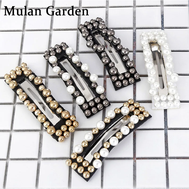 

M&G Vintage Pearl Hair Clip for Girl Metal Snap Wedding Bridal Hair Accessories Water Drop Hair Clip Barrette Stick Hairpin 2019