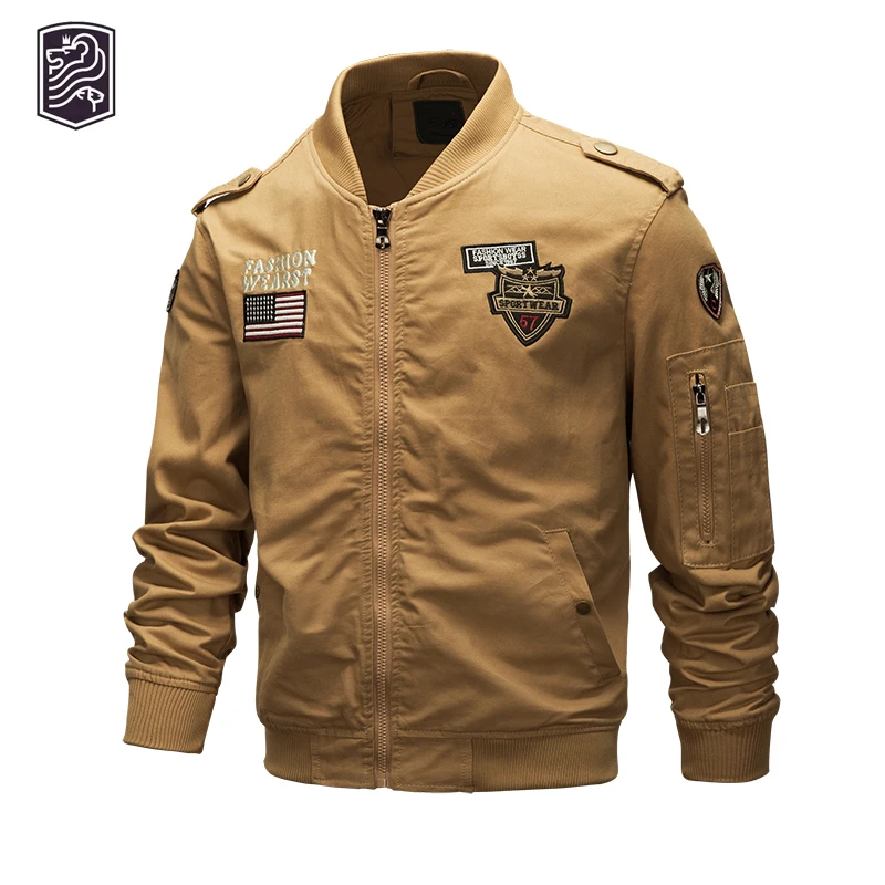 Мужская куртка бомбер пилот зимние парки армейская Военная мотоциклетная карго