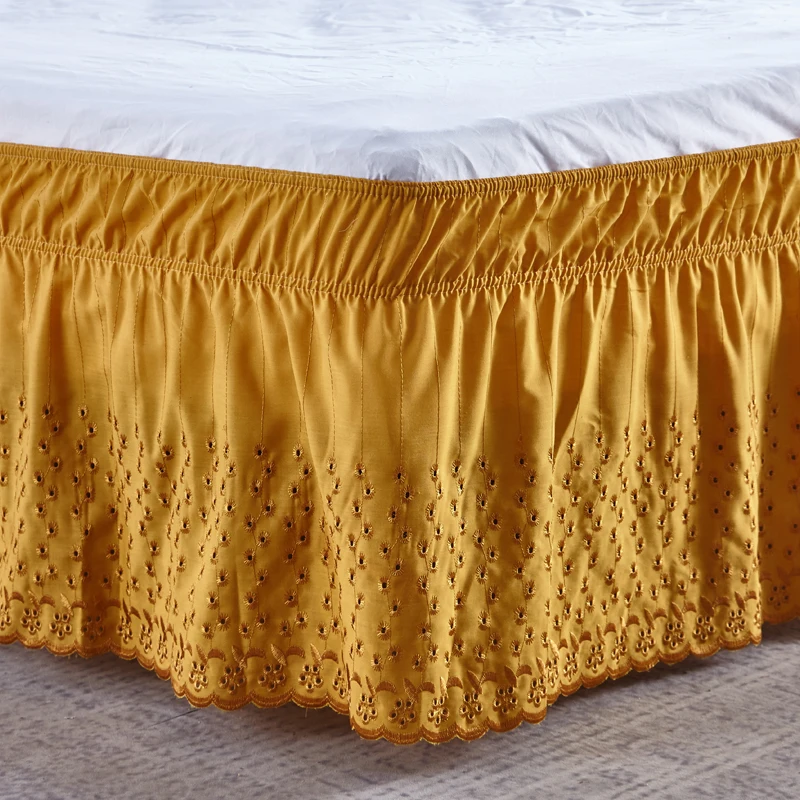 Серый/красный/синий/Золотой вышитый без поверхности кровати эластичная лента