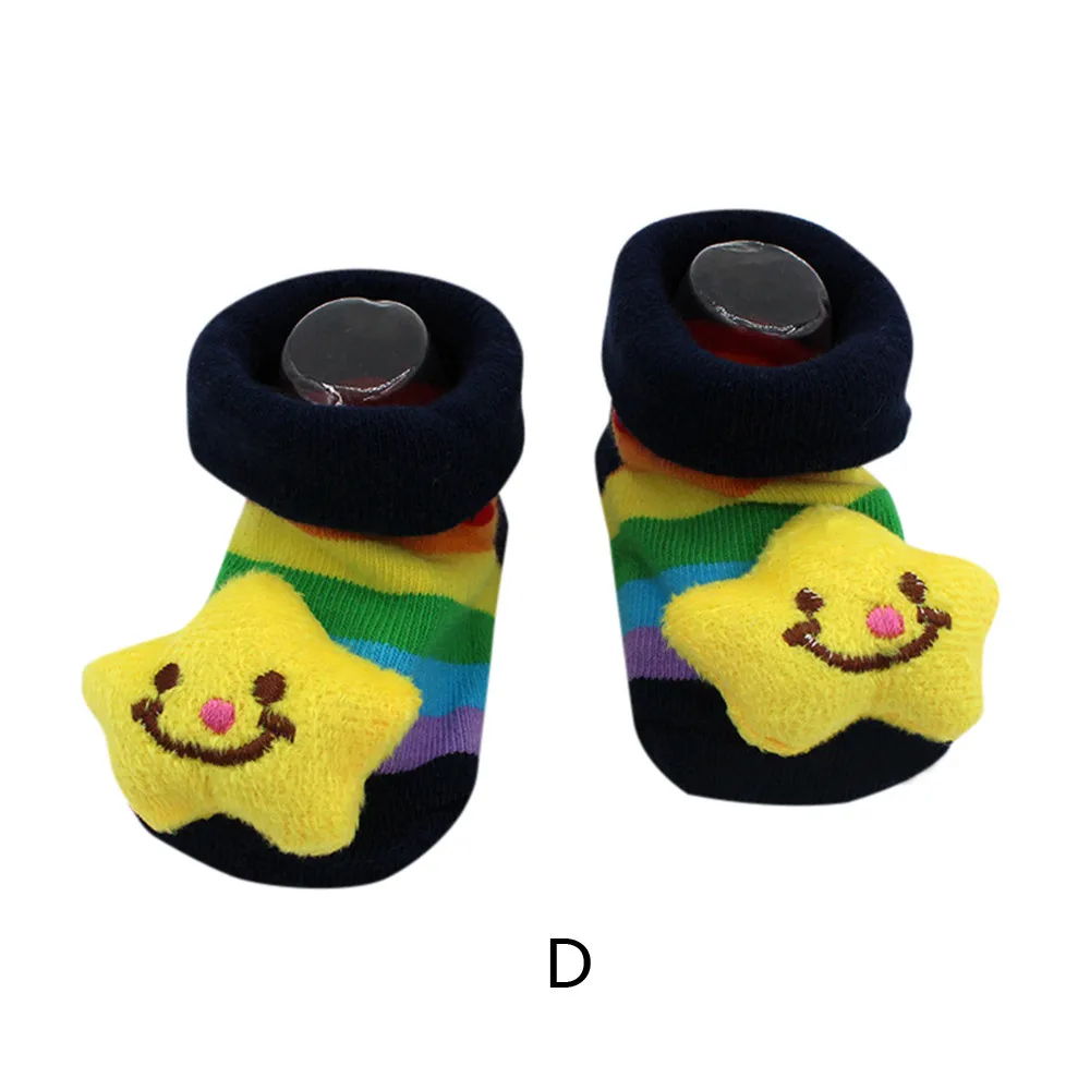 Cartoon Baby Socks Newborn Cotton Winter Girls Boys Anti Slip Shoes Boots Kids Clothes Accessories | Детская одежда и обувь