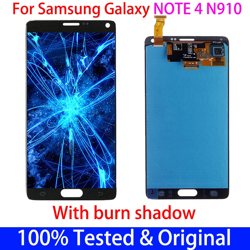 Оригинальный сменный ЖК-дисплей 5 7 'ɻurn Shadow для SAMSUNG Galaxy Note 4 Note4 N910 N910A N910F с