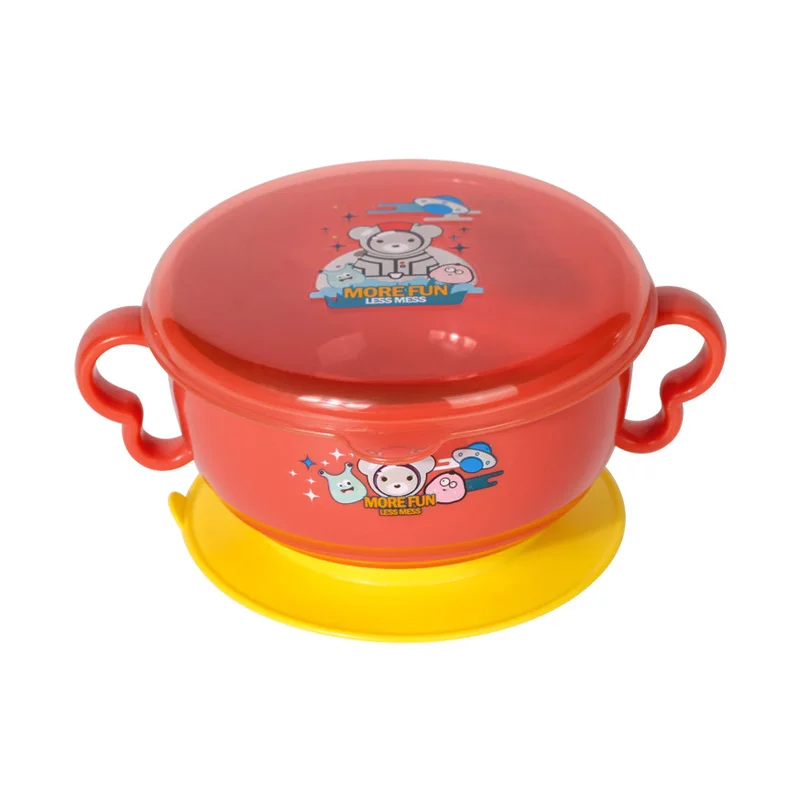 

Baby Sucker Bowl Children's Tableware Baby Learning Dish with Bowl Set PP Temperature Sensing Baby Feeding Bowl Spoon Dishes