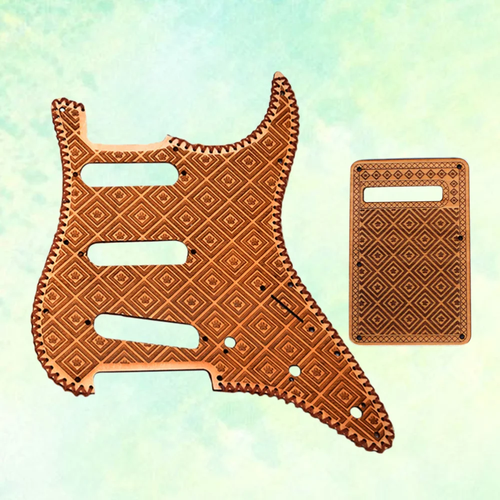 

Maple Wood Single Coil Pickguard Pickups and Back Shroud Set for Stratocaster Strat Electric Guitar (GQ301F)