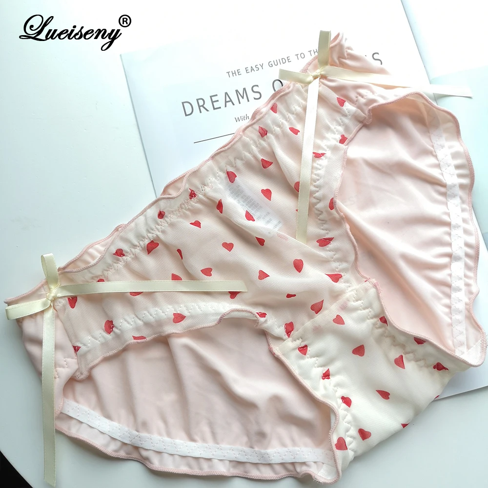 

LUEISENY Women Ice Silk Panties Sexy Net Yarn Female Underpants Ladies Ultra-thin Lingerie Low Waist Briefs Soft Girls Underwear