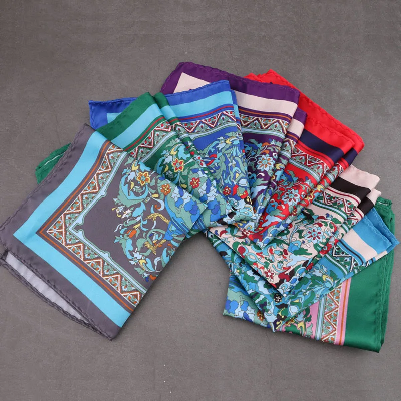 

Новейший мужской Карманный квадратный носовой платок с цветочным принтом, мягкий стильный мужской костюм Hanky, нагрудные аксессуары для пол...