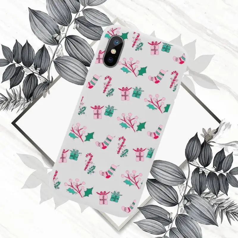 

Fashion Christmas Phone Case Candy Color for iPhone 11 12 mini pro XS MAX 8 7 6 6S Plus X SE 2020 XR