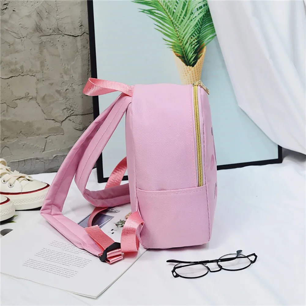 Women Rucksack Teenagers Backpack Nylon School Bags for Girls Cartoon Pig Square Satchel Light Shoulder Bag Mochila Mujer