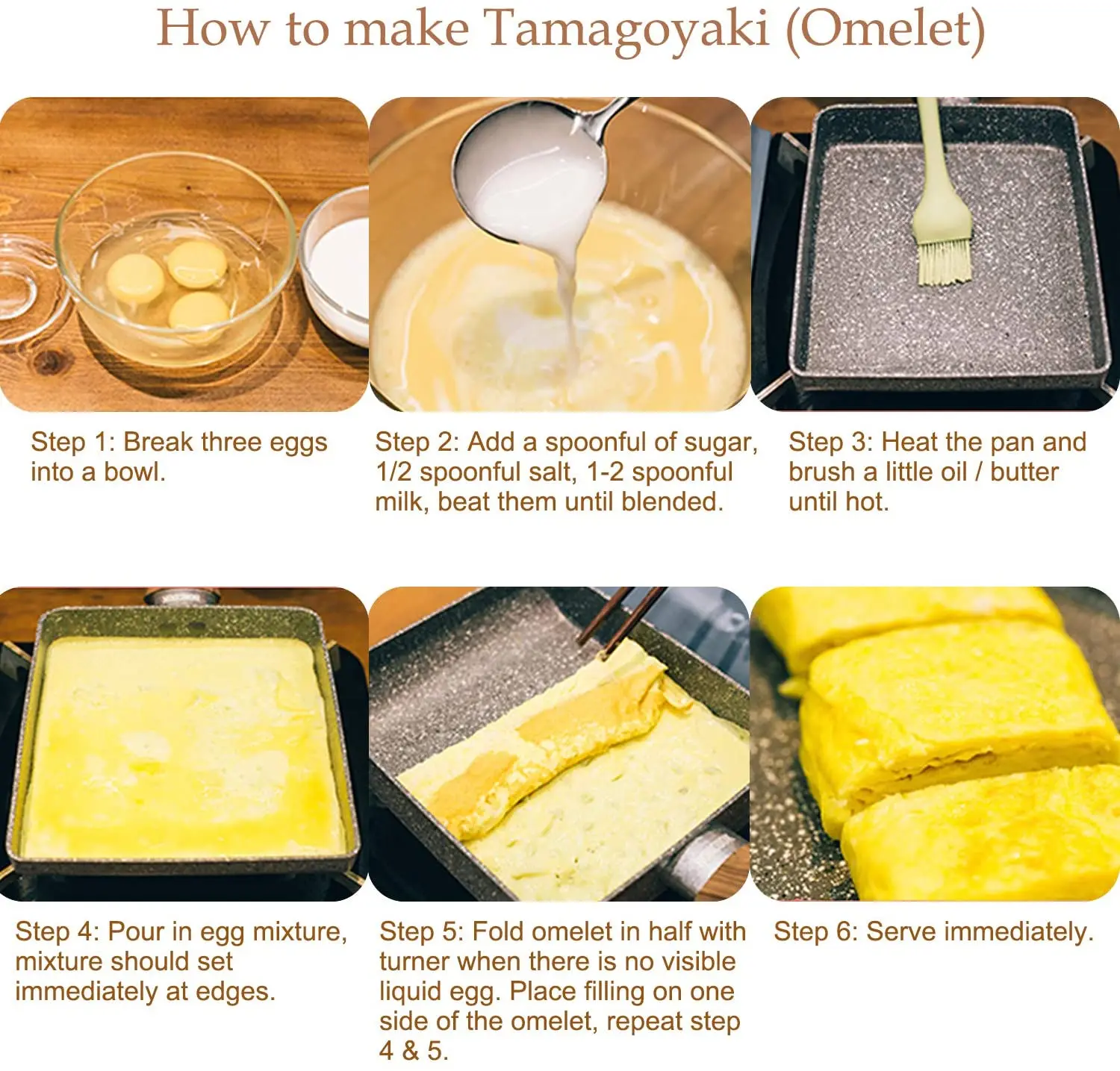 Tamagoyaki японская стандартная прямоугольная сковорода для индукционной газовой