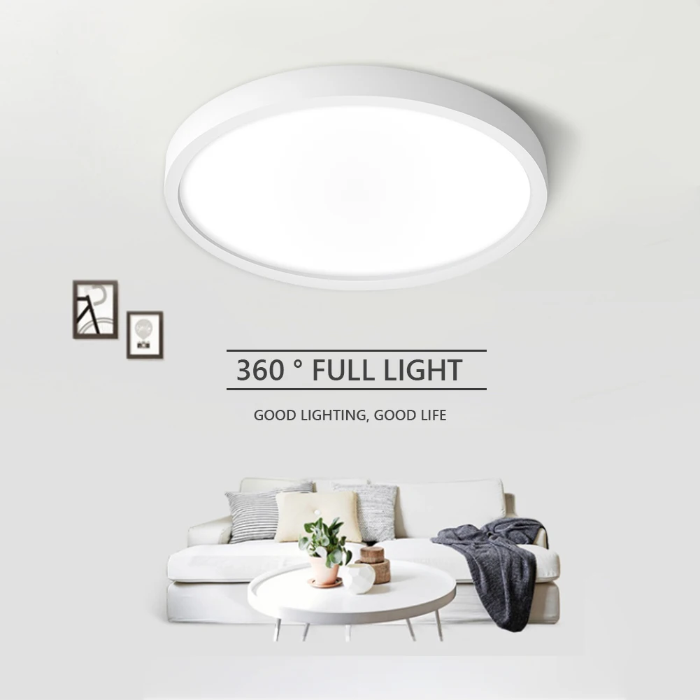 

Ultra Thin Round/Square LED Ceiling Light 18/24/36/38W Cold Warm White Modern for lighting Living kitchen Room Surface Mounted