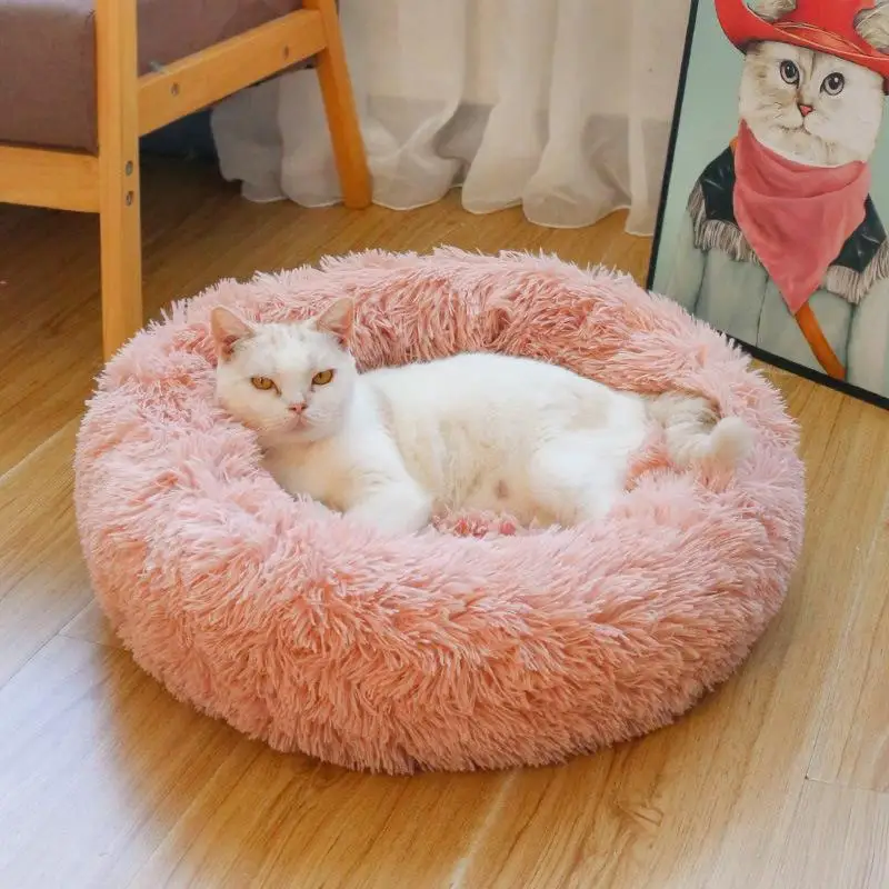 Pet Подушка, кровать для собаки супер мягкие плюшевые питомник круглый для собак/кошек Зимние теплый спальный мешок с рисунком Щенячий Подушка Мат Товары для собак