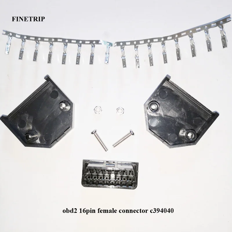 c394040 FINETRIP J1962F интерфейс оболочки DIY 16pin OBD-II разъем автомобиля obd2 гнездовой разъем - Цвет: c394040