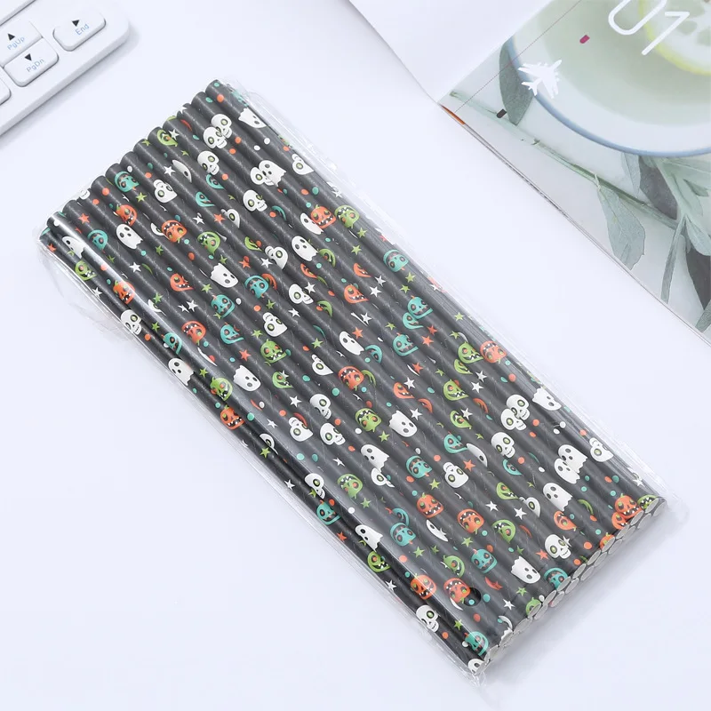 14 красочная Тыква призрак черепа на черном фоне Хэллоуин украшение игрушка