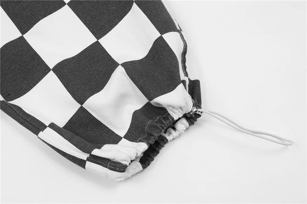 

UNCLEDONJM Plaid tactical pants japanese streetwear multi-pocket cargo pants men hip hop clothes jogger men trousers Z603