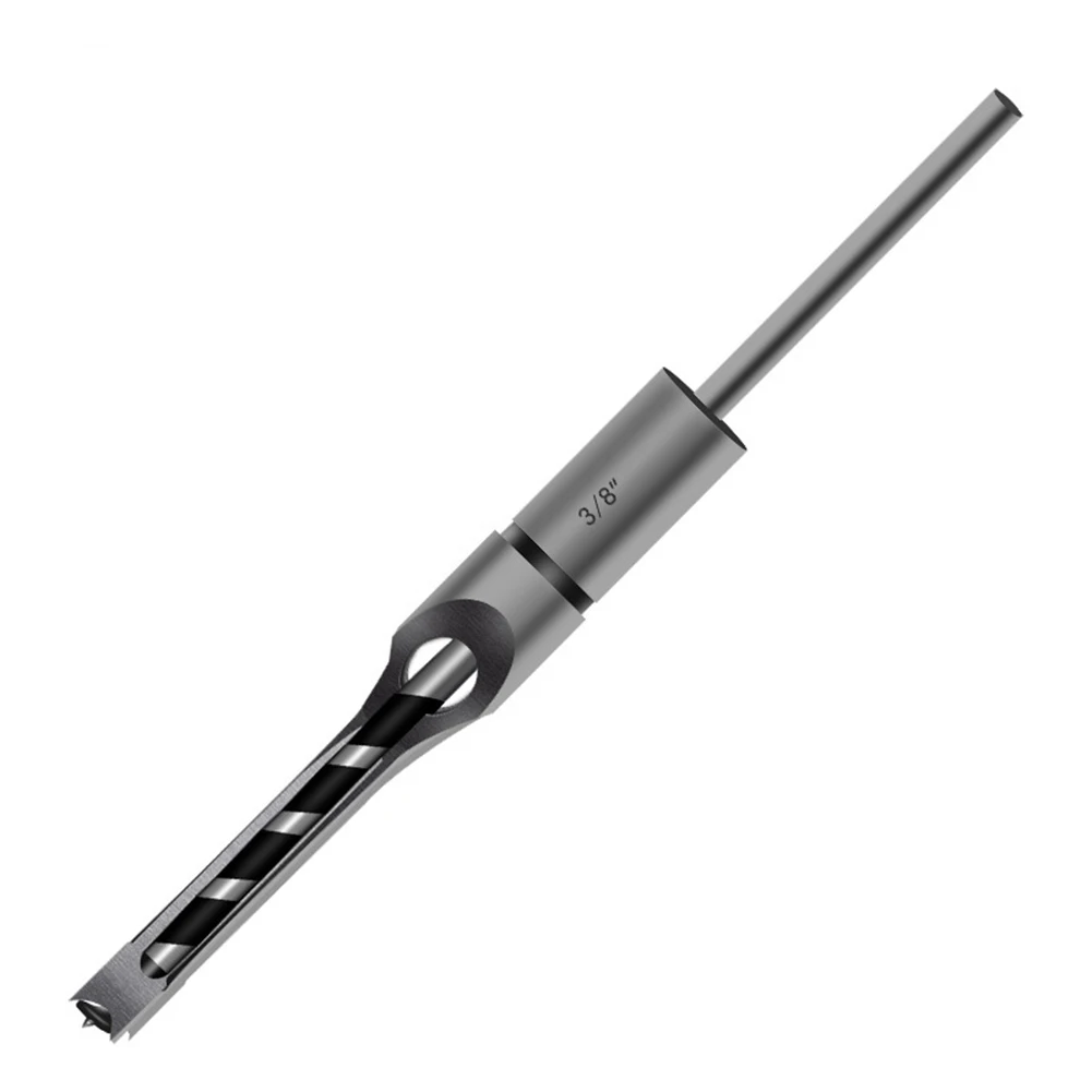 

5PCS Square Hole Saw Auger Mortise Drill Bit Set Mortising Chisel Woodworking Tool