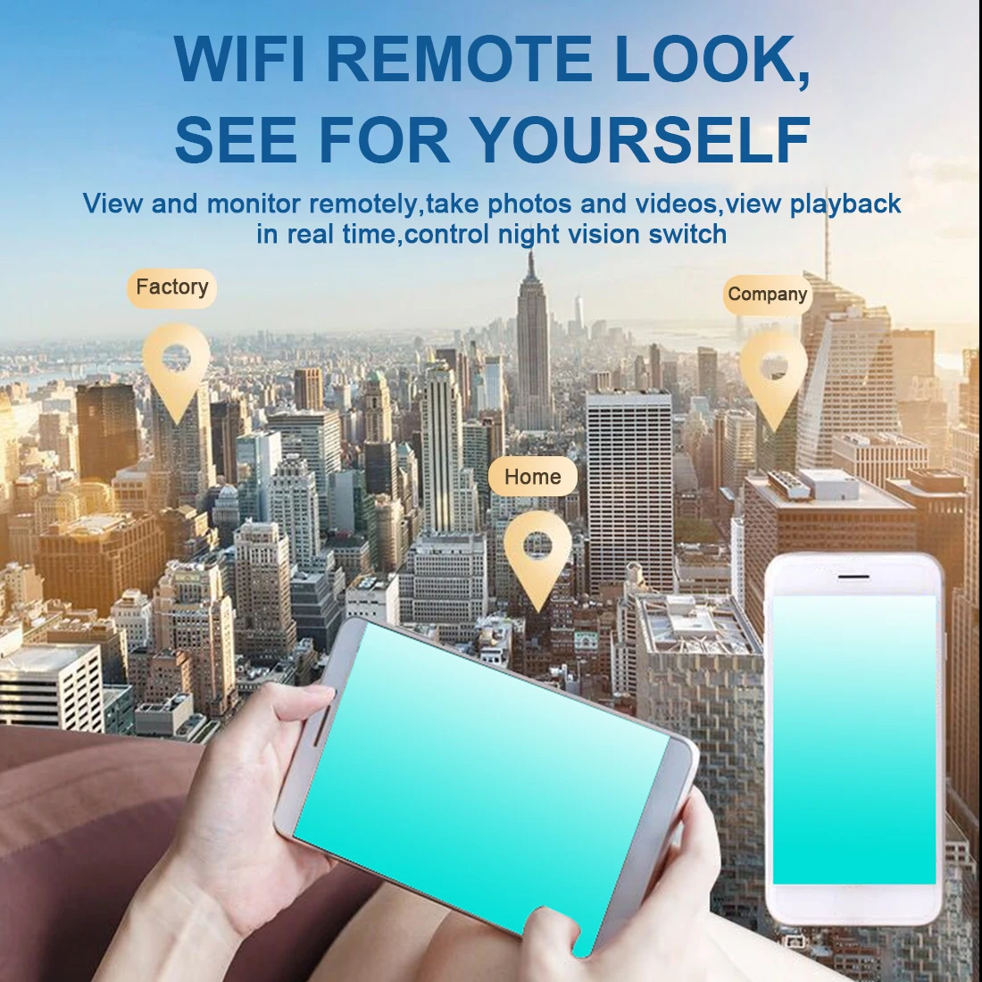 1080P мини камера A9 Wifi беспроводная видеонаблюдения для дома ИК с датчиком движения