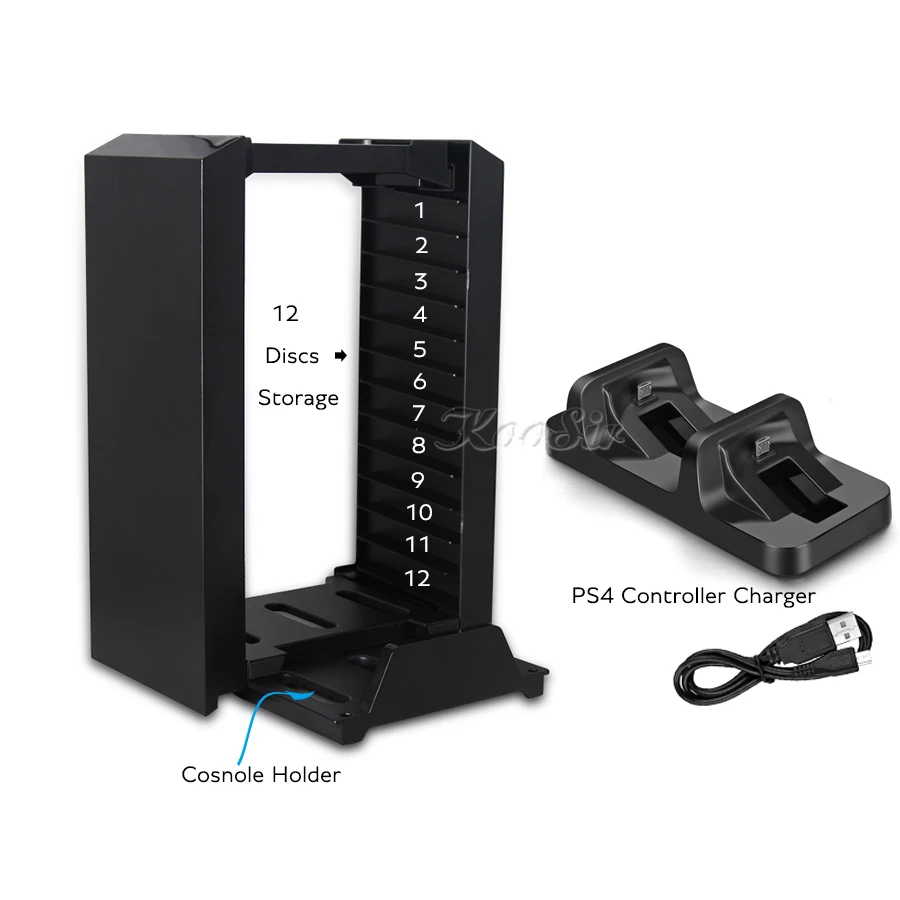 Подставка для хранения игровых дисков PS4 Slim Pro демонстрационная башня PS Play Station 4