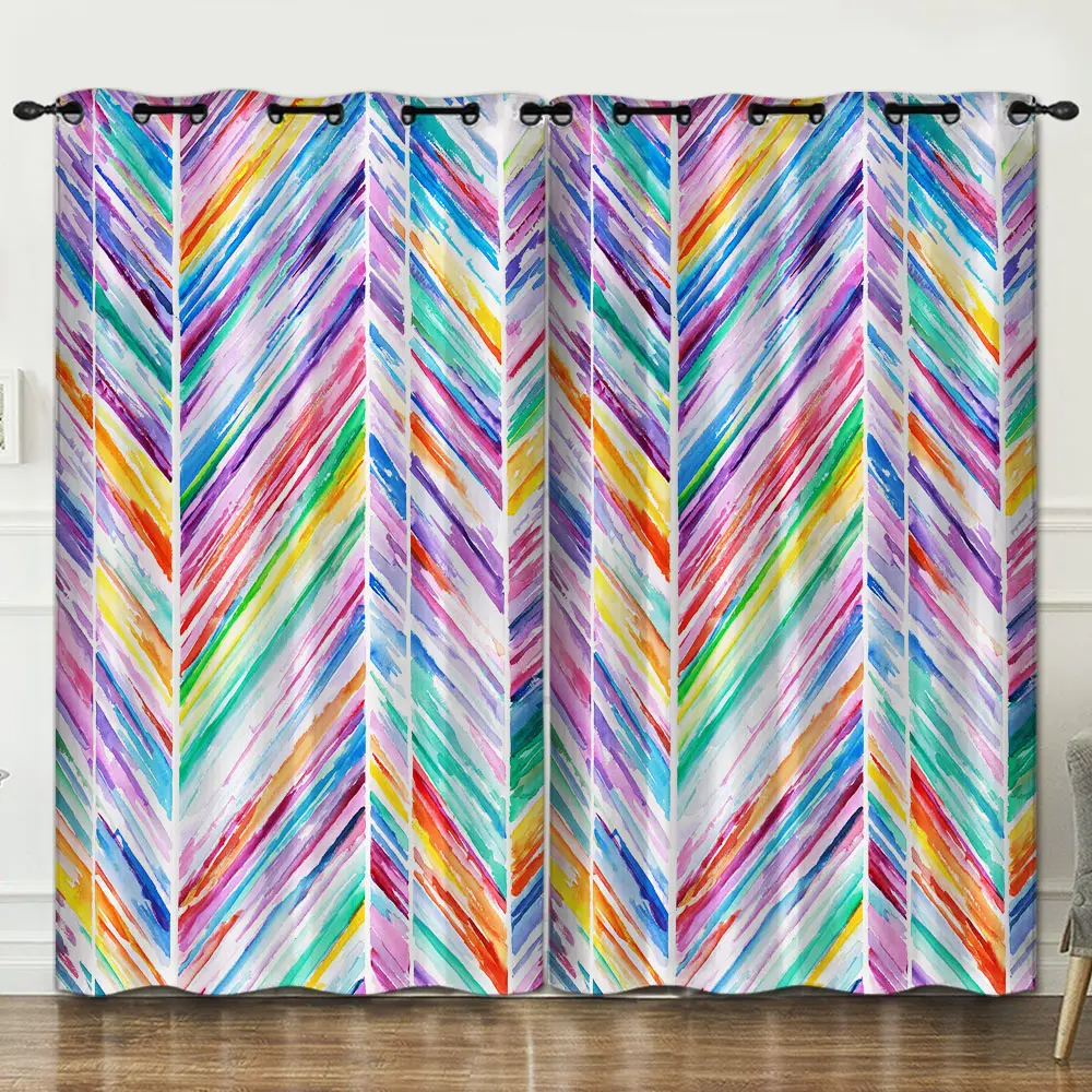 

Color stripe bedroom living room decoration curtain background decoration cloth pink curtains luxury