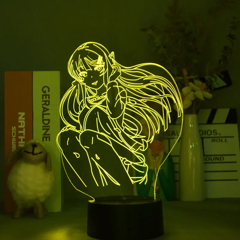

Smart Phone Control 3D Night Light Plug In Long-Haired Girl Lamps For Bedside Table Room Decoration Teenager Lamparas Desk Decor