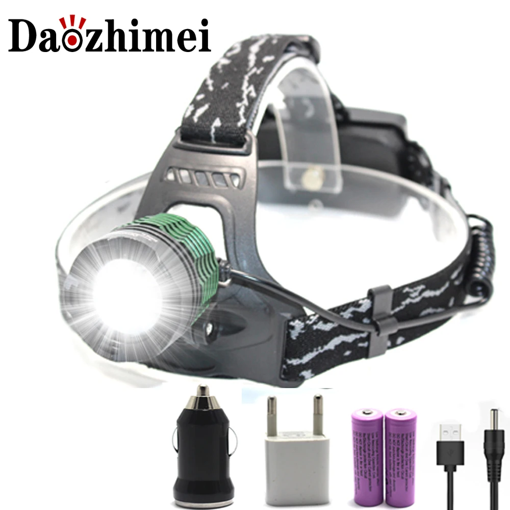 

2018 New 5000 Lumen XM-L T6 LED Zoomable Headlight Head Torch Lamp Headlamp Flashlight 3-modes Camping Fishing Climbing lamp