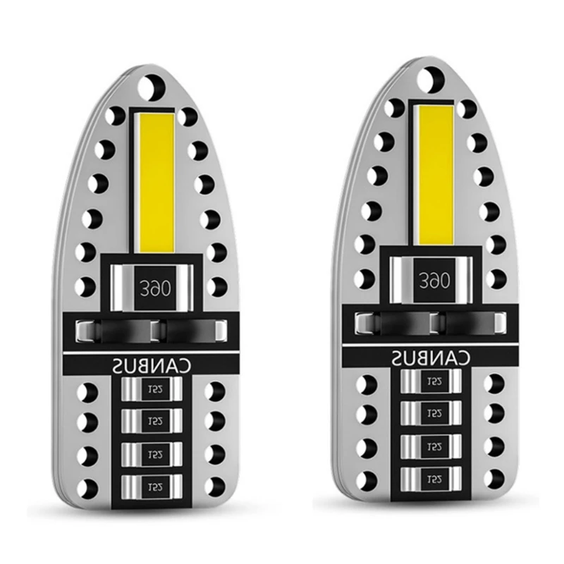 

10Pcs T10 W5W LED Bulb Canbus 194 168 LED Super Bright Car Interior Light License Plate Signal Lamp