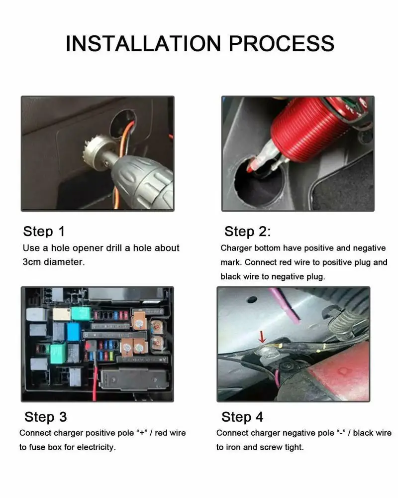 Водонепроницаемый выход питания Авто быстрое зарядное устройство гнездо