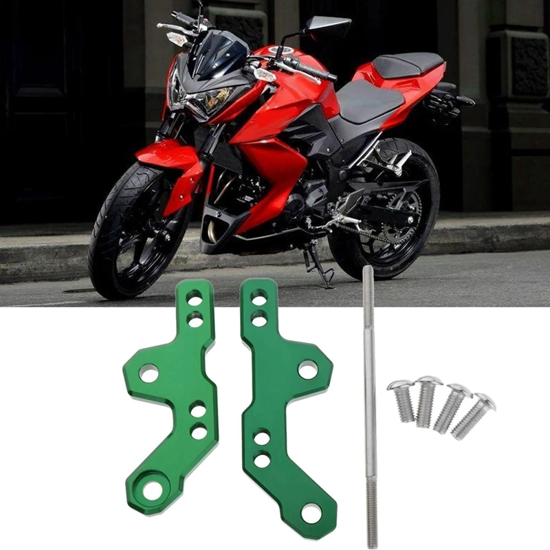 Мотоцикл CNC алюминиевый сплав подножки Rearset Зеленый Универсальный для Kawasaki NINJA 250