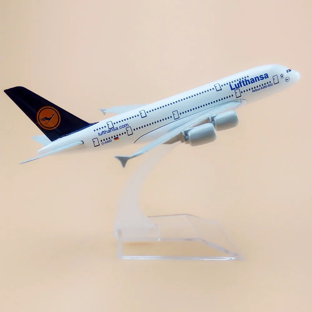 16 см Air Германия Lufthansa Airbus A380-800 380 Airways Airlines металлический сплав модель самолета