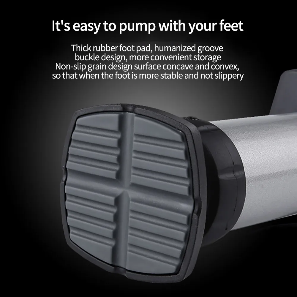 

Portable Foot Pump Bicycle Foot Inflator For Outdoor Cycling Sport Equipment Pressure Pedal Tire Inflator Repair Pressure Gauge