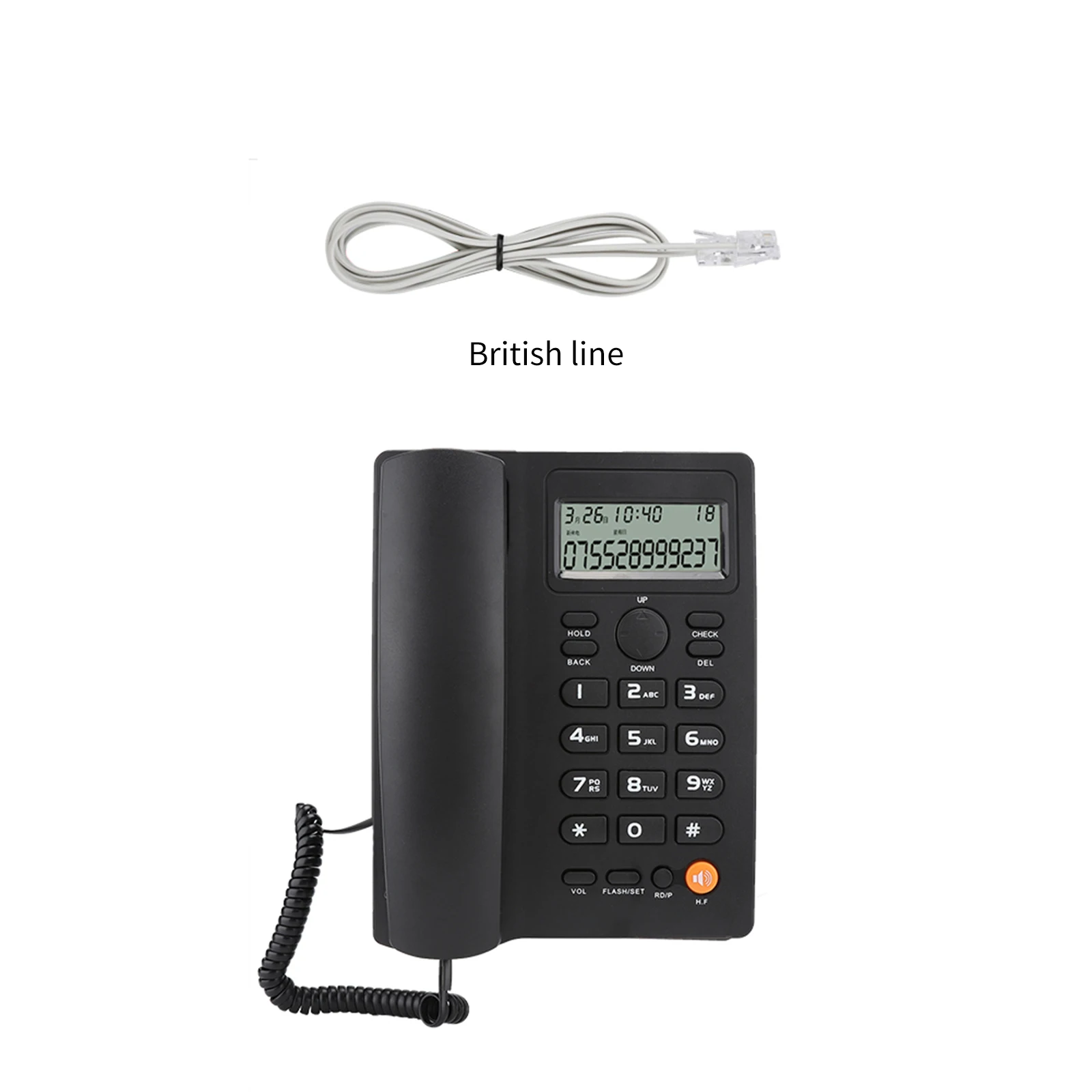 

Landline Telephone Traditional Style Keypad Dial Telephone Office Traditional Keypad Dial Telephone With Caller ID Display