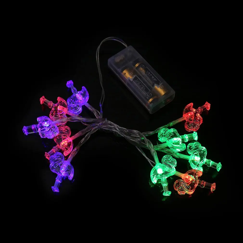 Mini 10 LED Flamingo Light Strings Unique Shaped Fairy String Lights Holiday Wedding Decoration Indoor/Outdoor Lighting | Лампы и