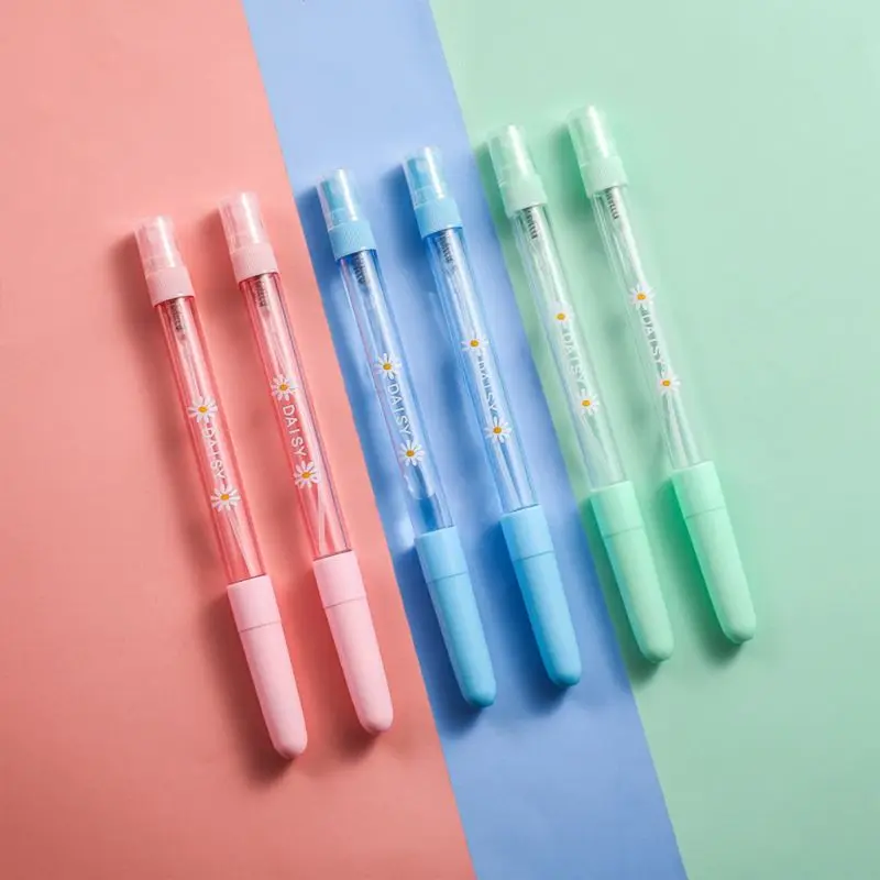 

6pcs/set Creative Spray Gel Pen Perfume Disinfectant Alcohol Sanitizer Refillable Spray Neutral Pen Student Travel Stationery