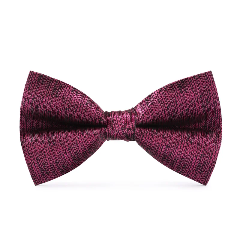 

2019 New Fashion Men's Bow Ties for Wedding Double Fabric Purple Striped Bowtie Club Banquet Formal Butterfly Tie with Gift Box