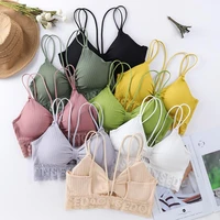 slim beauty back anti light proof bra thin section non rimless underwear womens base lace wrap chest