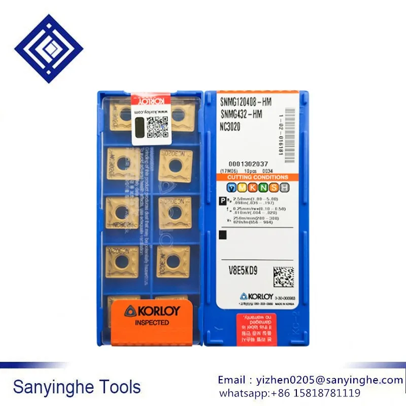 

(10 шт./лот) SNMG120404-HM PC9030 NC3020/SNMG120408-HM PC9030 NC3020 KORLOY cnc карбид токарные вставки режущее лезвие