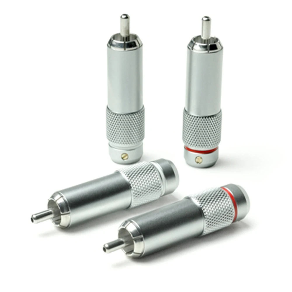 

4pcs Male RCA Plug Wire Solder Audio Video Cable Connector Plug rca adapter jack for hifi cable diy signale cable jack