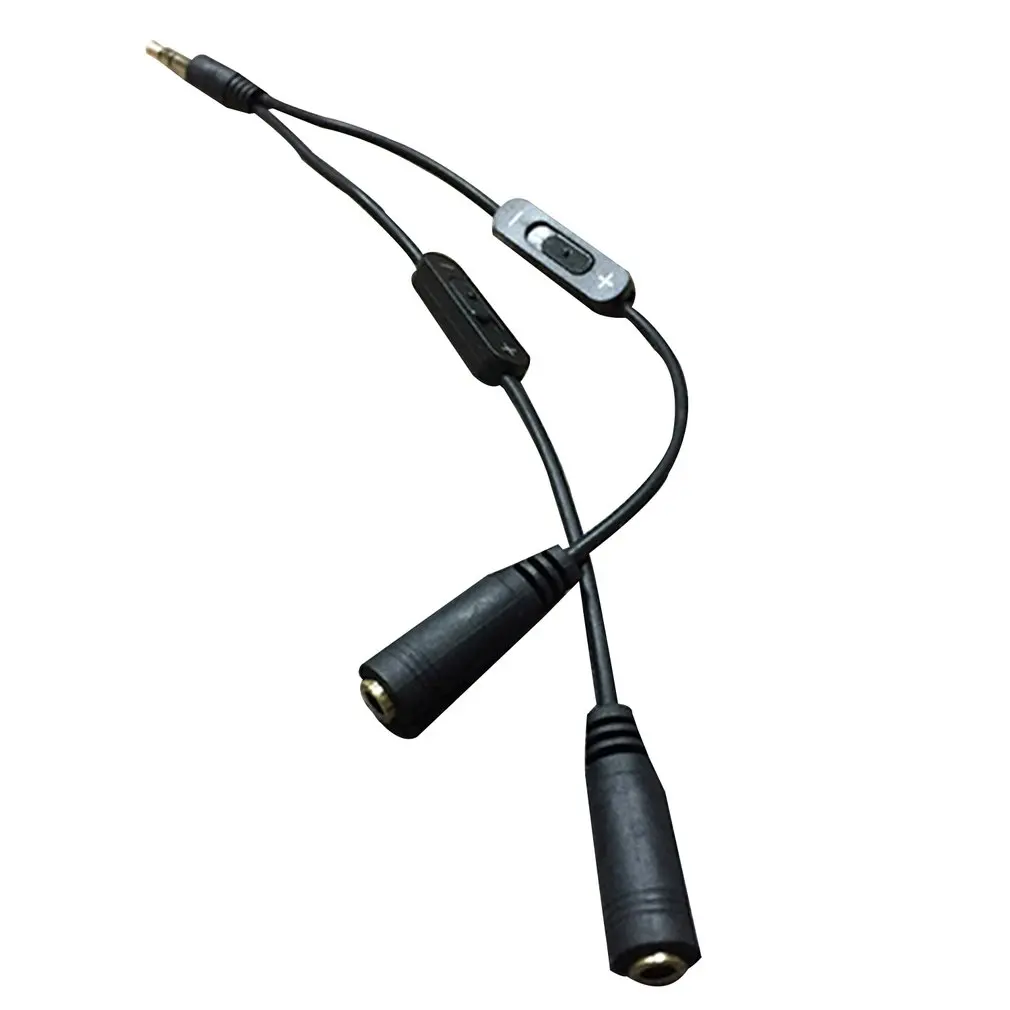 2 в 1 3 5 мм аудио кабель с регулятором громкости папа Женский разделительный Шнур