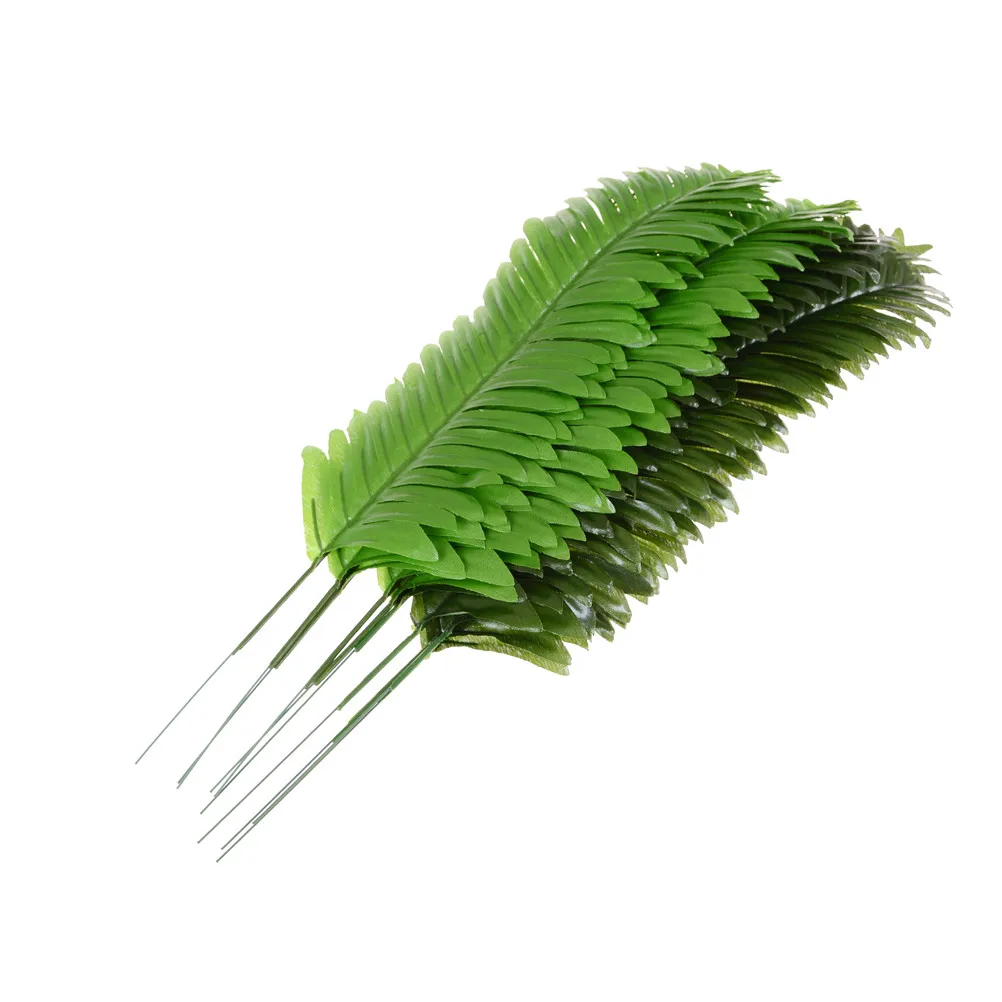 Искусственные листья дерева пластиковые зеленые растения искусственная