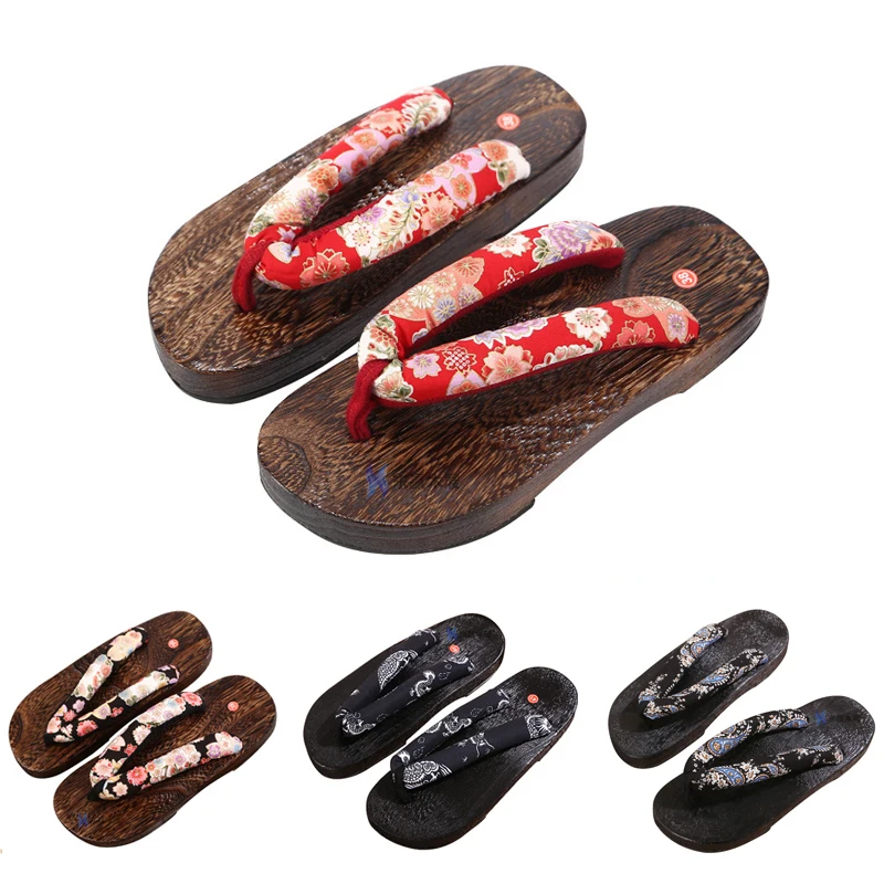 Японские сандалии кимоно для женщин и мужчин Сакура Гета клоги деревянная обувь