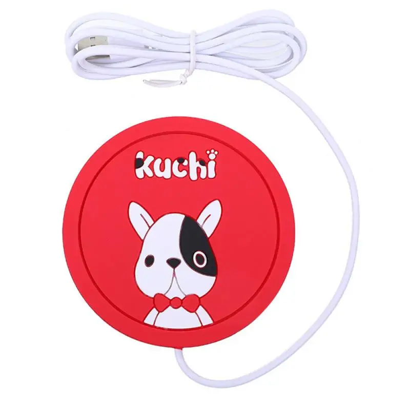dog USB мультфильм USB древесины для подогрева чашек тепла чашка с двойными стенками коврик держать напиток теплым подогревателя кружки каботажное судно - Цвет: dog
