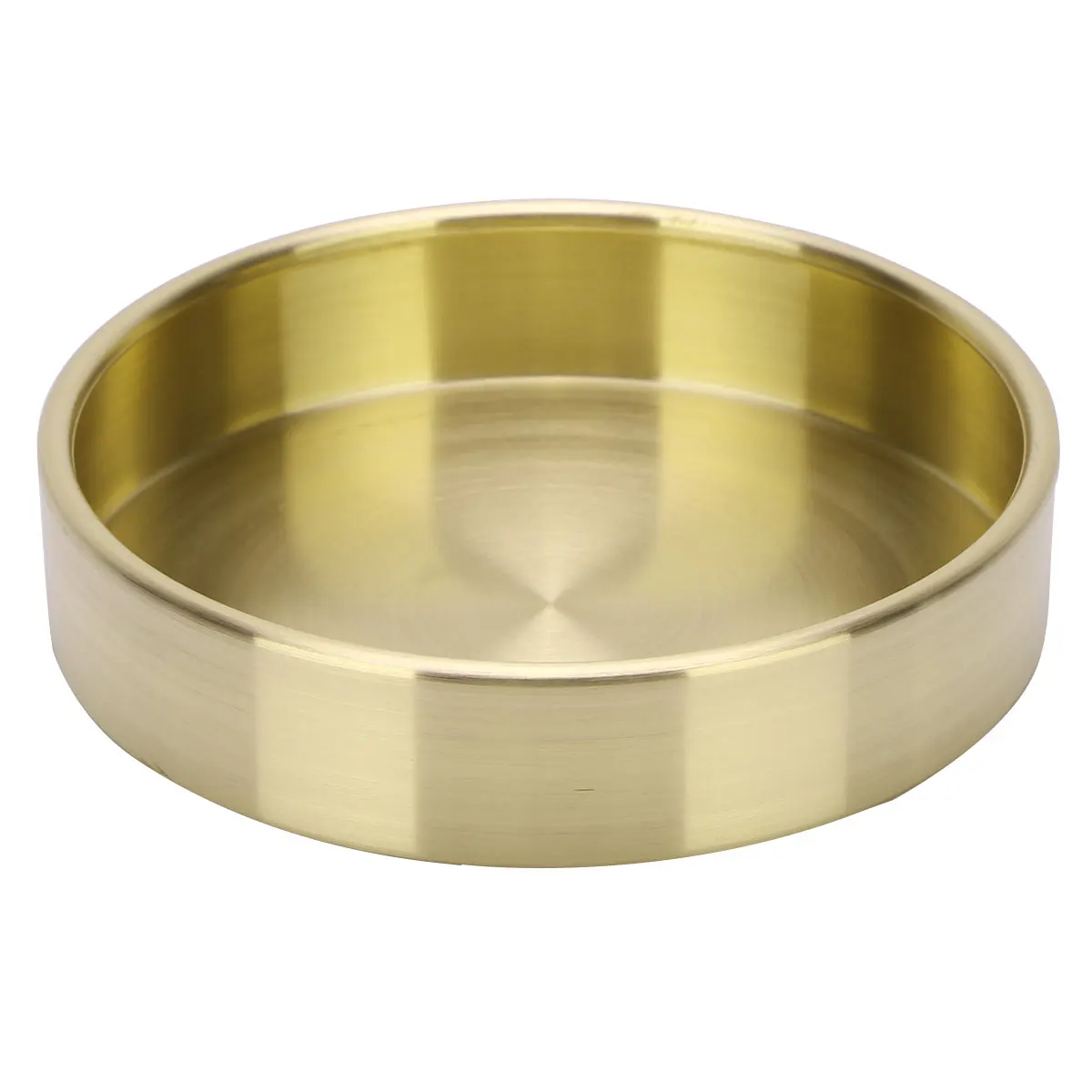 Поддон для хранения мелких предметов круглый металлический лоток из латуни/меди