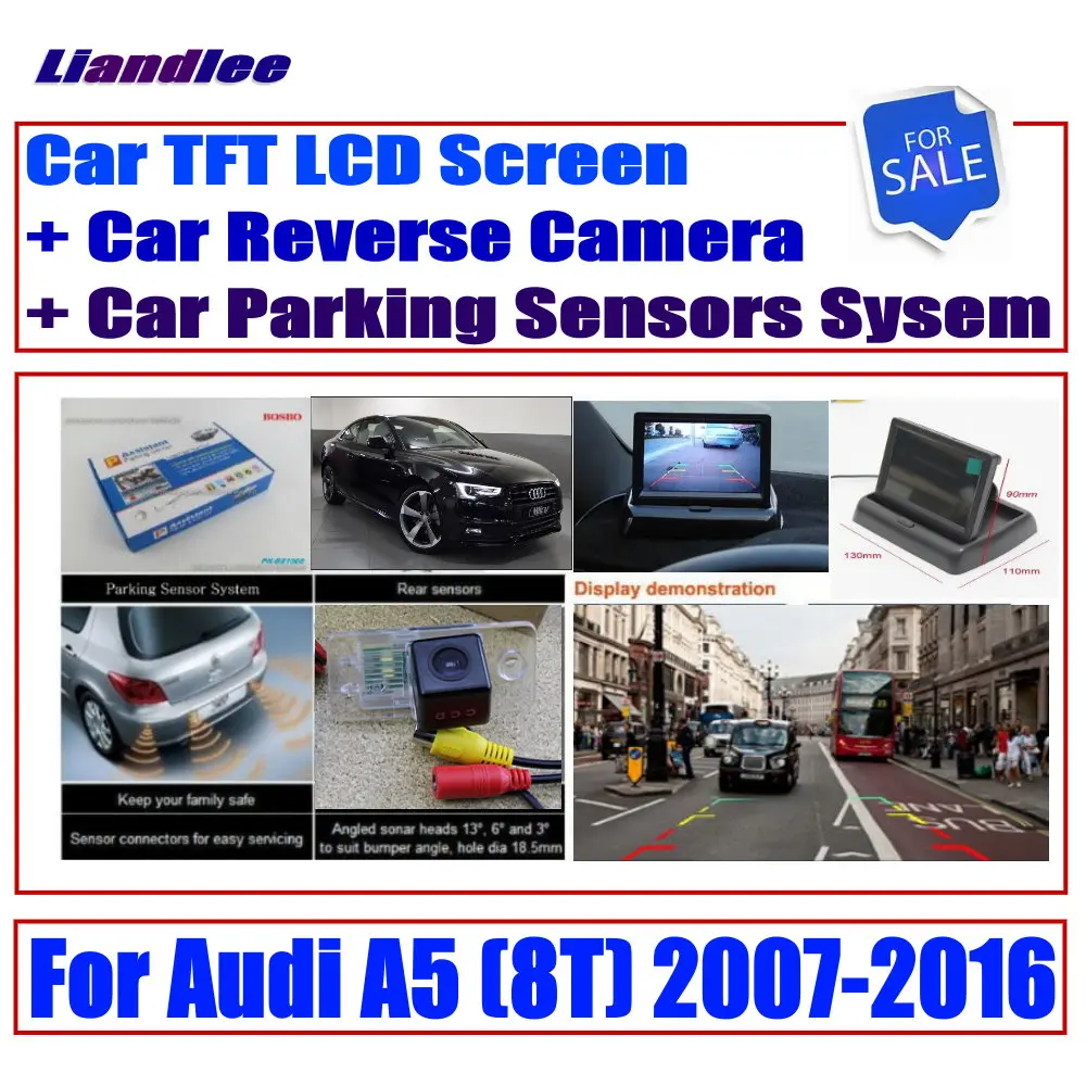 

Car Reverse Rear View Camera For Audi A5 (8T) 2007-2016 Digital Parking Sensors System / Car Rear View Reverse Display