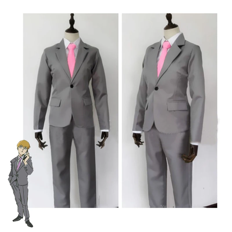 Костюм для косплея аниме Моб психоз 100 костюм Arataka Reigen Хэллоуина карнавала
