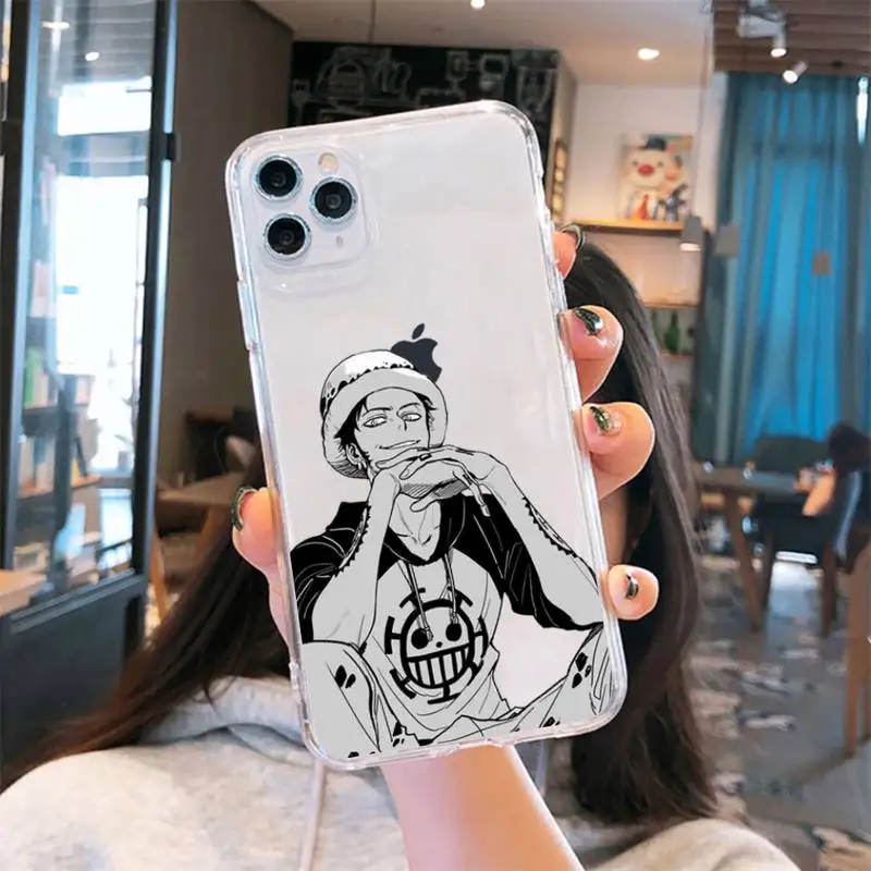 

one piece anime manga Phone Case Transparent for iPhone 6 7 8 11 12 s mini pro X XS XR MAX Plus se cover funda shell