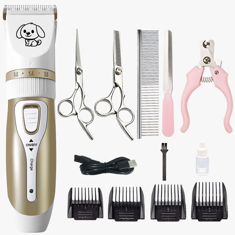 

Clipper Dog Hair Clippers Grooming (Pet/Cat/Dog/Rabbit) Haircut Trimmer Shaver Set Pets Cordless Rechargeable Professional