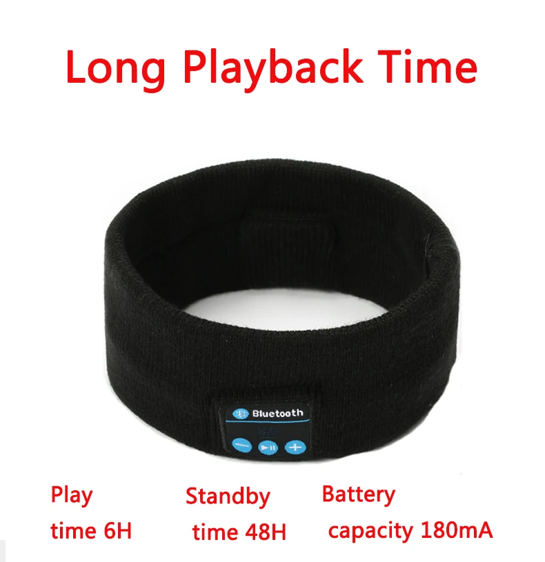 Wireless Bluetooth Music Headphones Headband Knits Sleeping Headwear Unisex Sports Speaker Headset for Workout Jogging Yoga | Спорт и