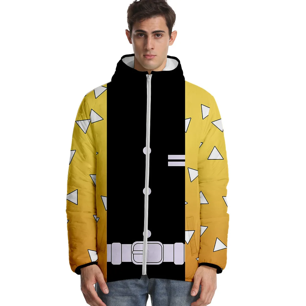 Костюм для косплея из аниме рассекающий демонов теплые зимние куртки с капюшоном