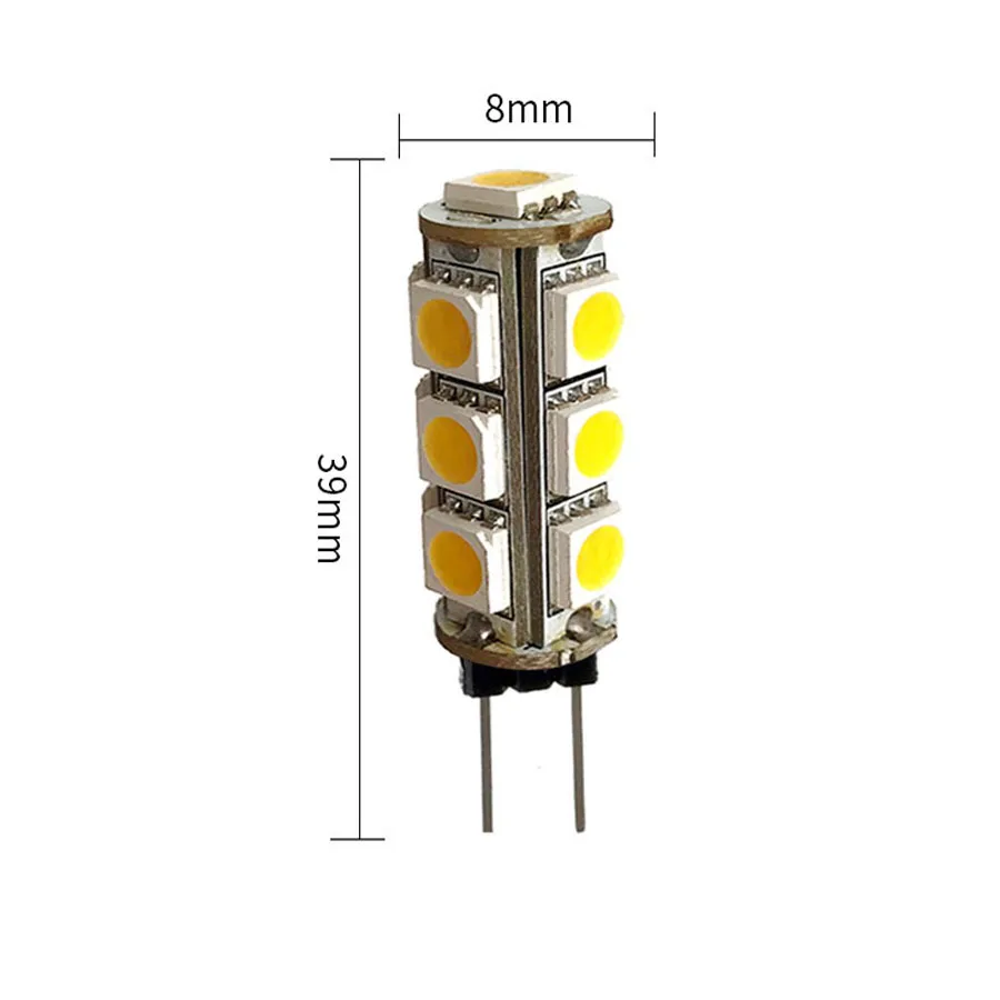 10 шт./лот 2 5 Вт SMD 5050 13 светодиодных ламп G4 Led 12 В вольт светодиодные лампы 3000K теплый