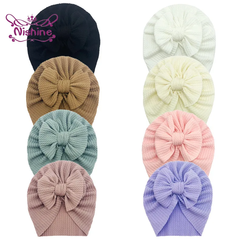 

Мягкая теплая шапка-тюрбан для новорожденных, 18 х21 см